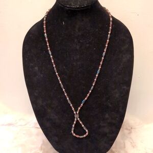 Hematite and Colored Beads Magnetic Necklace can be worn as Bracelet